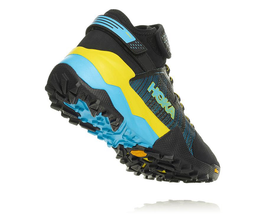 Hoka One One Mens Trail Shoes - Arkali - Black/Blue - FOEA28670